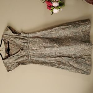 Calvin Klein Jeans Midi Length Olive Green Floral Dress Size XL